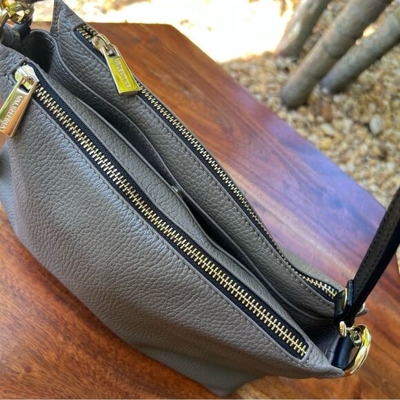 VALENTINA Vachetta Italian Small Leather Bag  Taupe Gold Hardware - Picture 3 of 15